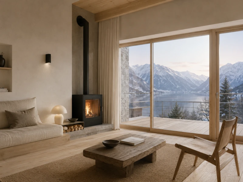 Alpine holiday apartment in Zell am See with a fireplace and mountain panorama over the lake